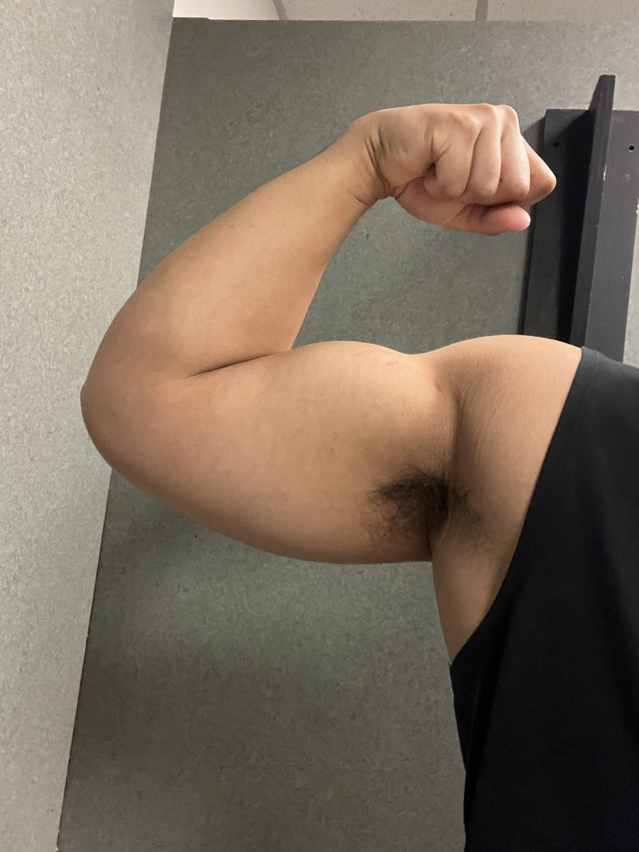 arm day felt great 😼