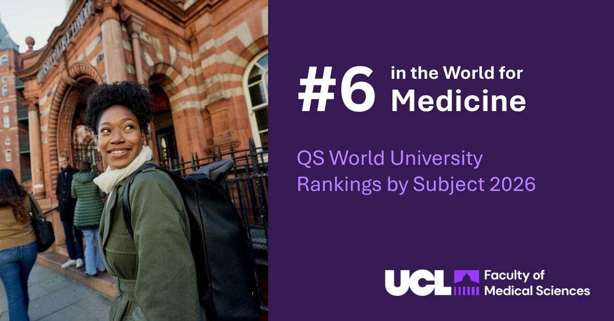 UCL Faculty of Medical Sciences tweet media