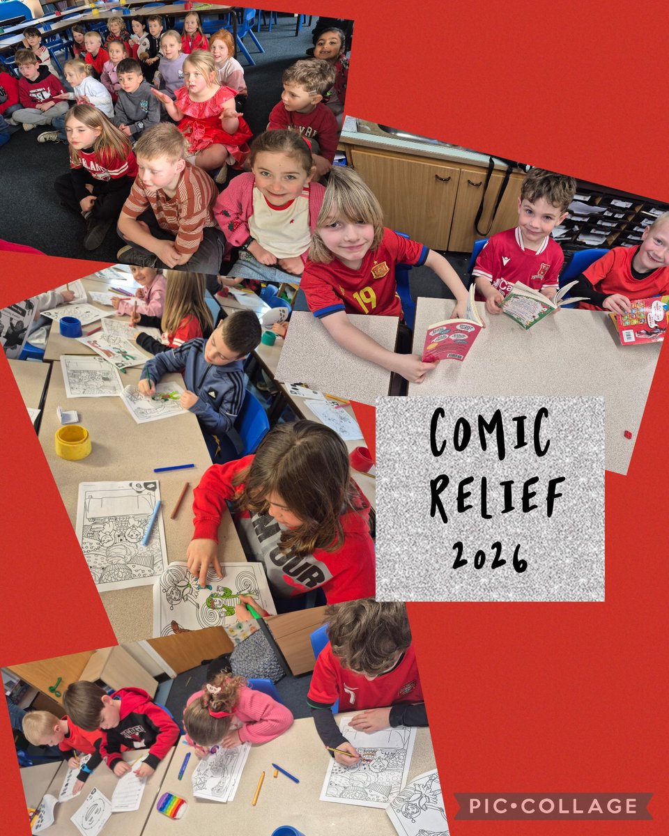 MonkFrystonSch's tweet image. We joined in with Comic Relief this year - we had some jokes that were very funny (and a little bit rude! 😁) a great time had whilst raising money for a good cause #rednoseday #comicrelief2026 #Supertwos