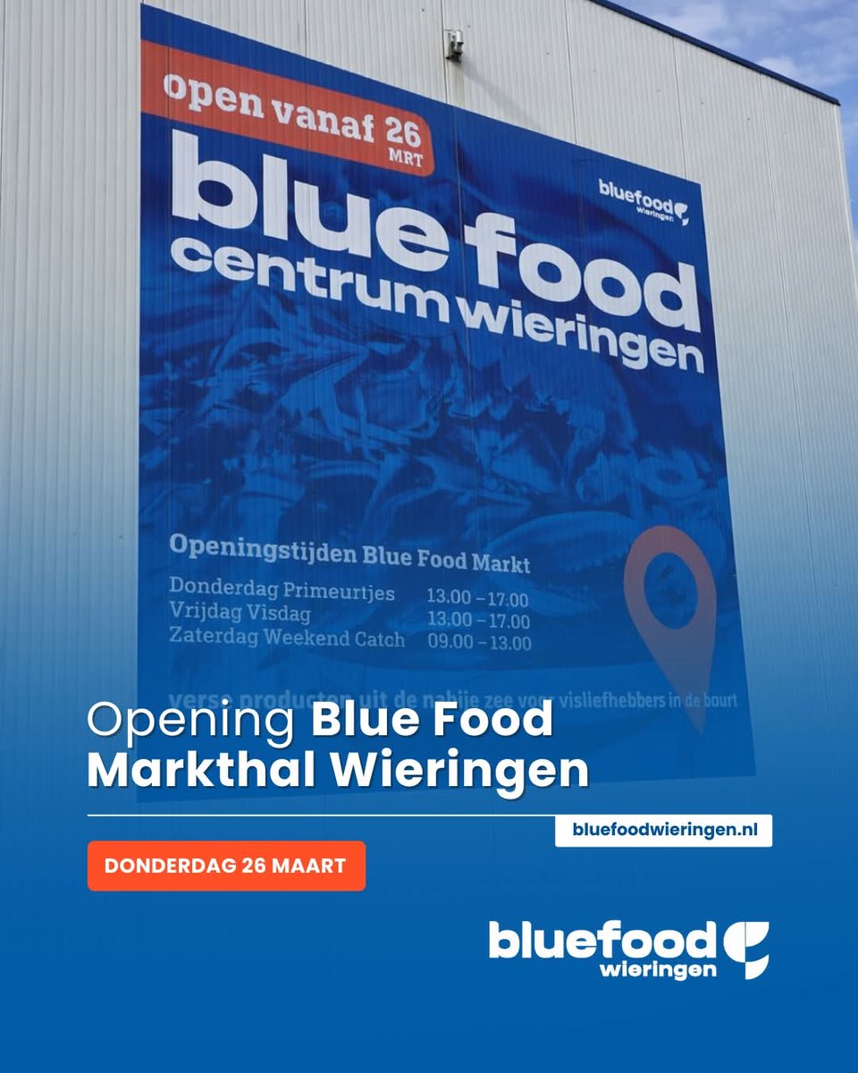 EMKvissers's tweet photo. En dan nu het goede nieuws:

Donderdag 26 maart om 13:00 uur opent de eerste publieksvismarkt in de Blue Food Markthal in Den Oever.

Wees van harte welkom en maak kennis met het aanbod van verse vis, schaal- en schelpdieren e.a. heerlijke streekproducten. https://t.co/2WaiL7GL6N