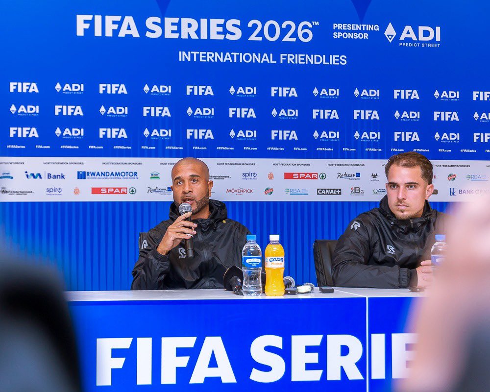 FERWAFA's tweet photo. MACAU 🇲🇴 & ARUBA 🇦🇼 ready!
Pre-match press conferences held ahead of their opening clash at Kigali Pele Stadium for #FIFASERIES2026.
All set for an exciting showdown tomorrow! ⚽️🌍
13h30 at Kigali Pele Stadium.
You can’t miss this.
#RwandaIsReady #FIFASERIES2026 https://t.co/AbpqaKX4oQ