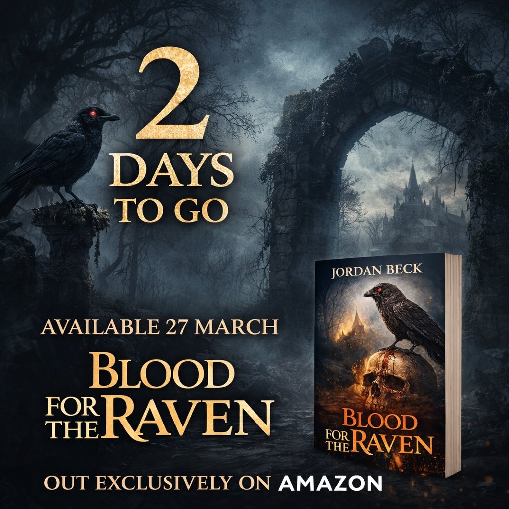 Jordan_Beck97's tweet photo. We’re getting closer, folks!!!! 
Only two days to go! This Friday, Blood For The Raven will be released! Thank you to everyone who has pre ordered the Kindle copy so far! Paperback and hardback books will also be available by Friday!
#NewRelease #Historicalfiction #books #vikings https://t.co/zhIR79gowv