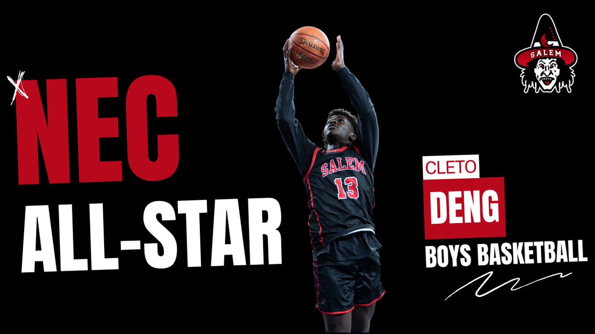 WitchesSports's tweet photo. Staying with our Boys Basketball team!
Congratulations to senior captain Nathaniel Lane on being named NEC All Conference
Senior Cesa Mesa Castillo, Junior Matt Kenney and Freshman Cleto Deng on being named NEC All Star!

#GDTBG #GoWitch https://t.co/xe9zSC77lE
