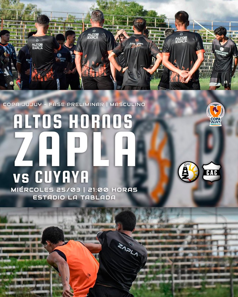 AH_Zapla's tweet photo. 🔜 ¡¡𝐏𝐑𝐎𝐗𝐈𝐌𝐎 𝐏𝐀𝐑𝐓𝐈𝐃𝐎!!

🆚 CUYAYA.
🗓️ Miércoles 25 de Marzo.
🕓 21:00HS.
🏟️ La Tablada

#SOMOSZAPLA 💪🏻🤍 https://t.co/S8oG4BAiri