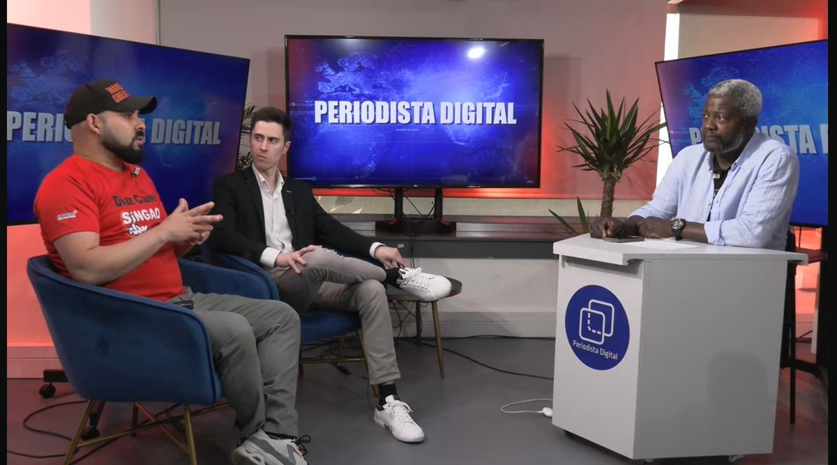 Hoy he estado con nuestro amigo <a href="/bertrandmyd/">Bertrand Ndongo</a> en <a href="/periodistadigit/">Periodista Digital</a> , gracias a todo su equipo por la invitación y sobre todo gracias x no olvidar a 🇨🇺