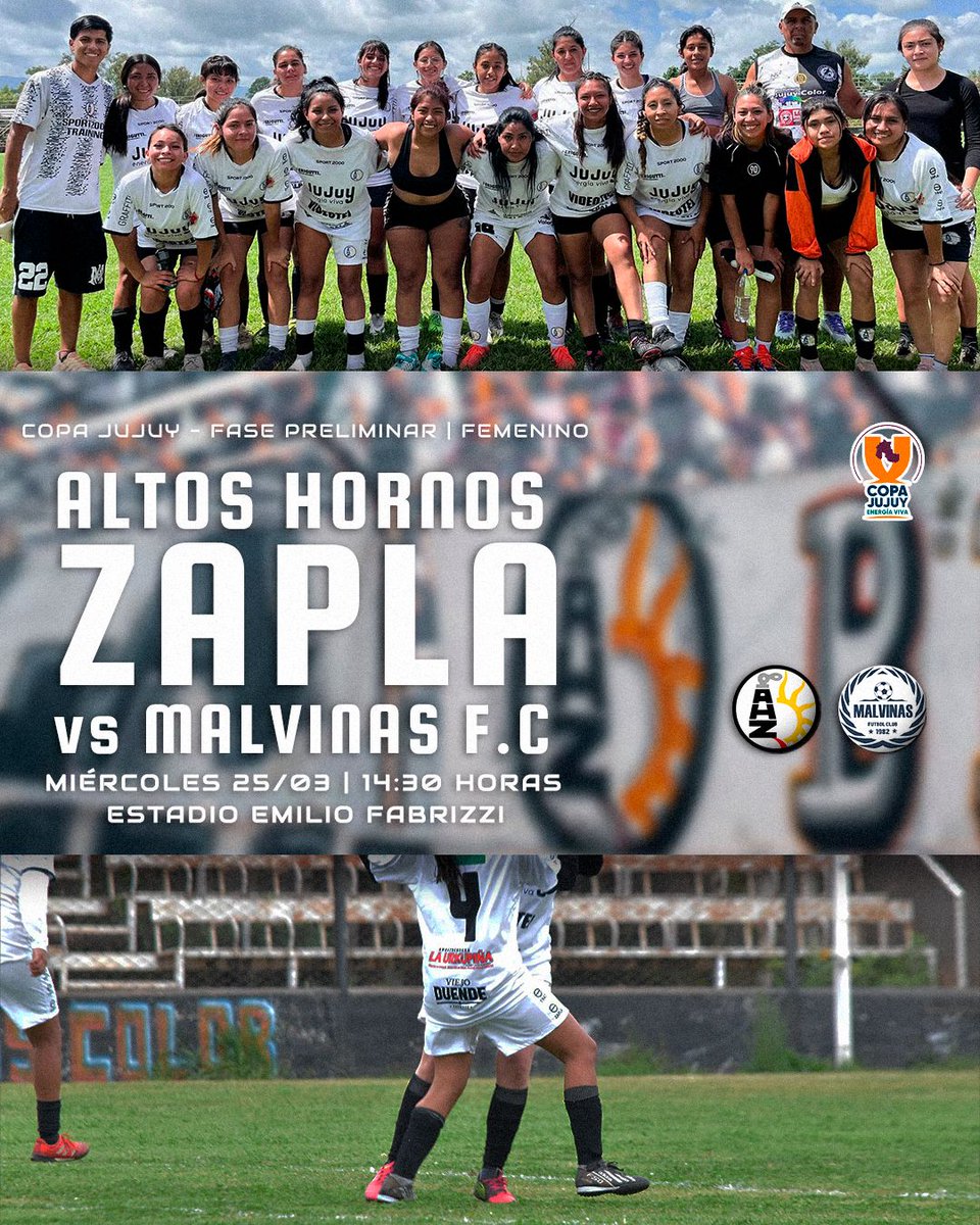 AH_Zapla's tweet photo. 🔜 ¡¡𝐏𝐑𝐎𝐗𝐈𝐌𝐎 𝐏𝐀𝐑𝐓𝐈𝐃𝐎!!

🆚 MALVINAS.
🗓️ Miércoles 25 de Marzo.
🕓 14:30HS.
🏟️Emilio Fabrizzi.

#SOMOSZAPLA 💪🏻🤍 https://t.co/VoizO9f5Us