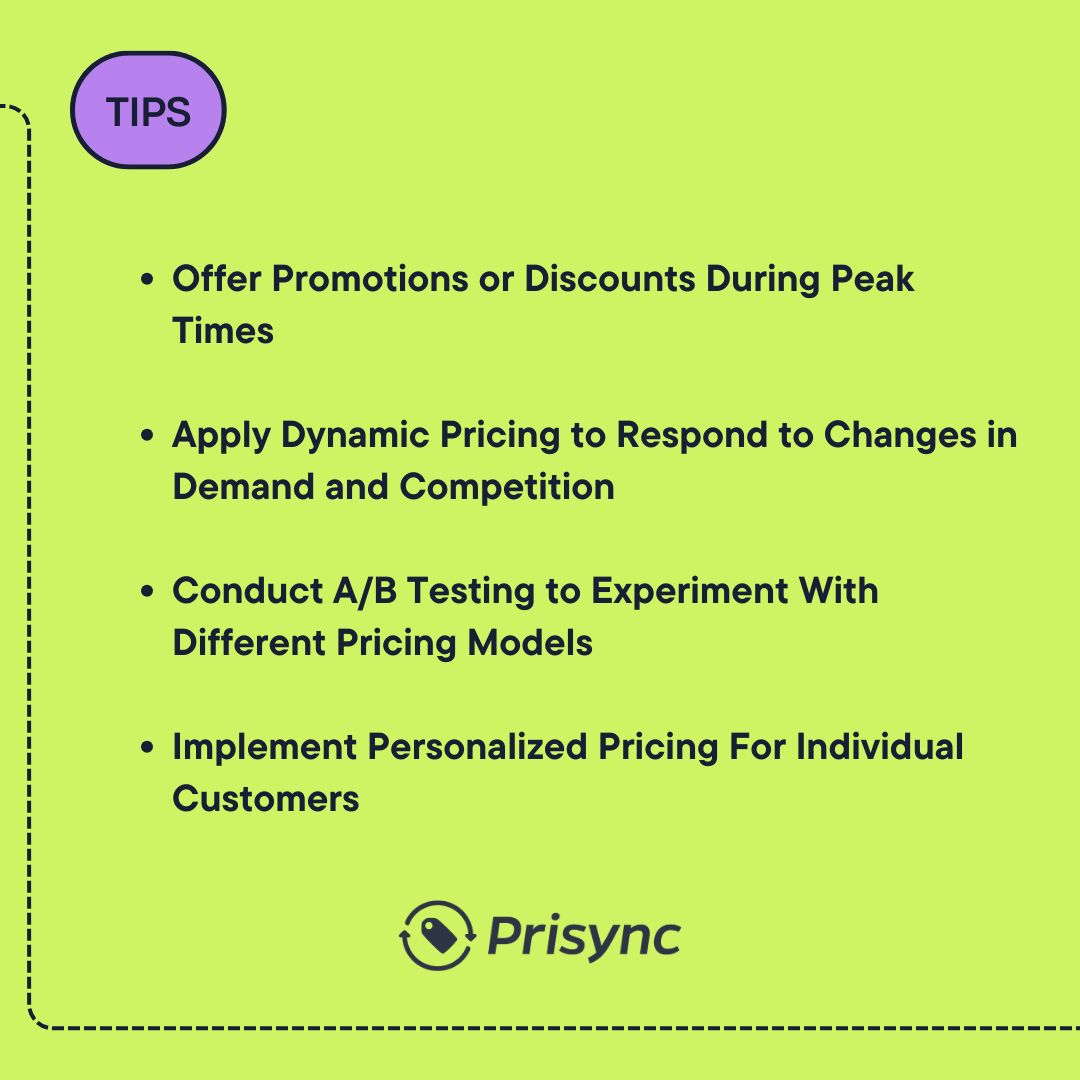 PrisyncCom's tweet image. Want to nail your #pricingstrategy to expand your business? 💰

From offering peak-time promotions to personalized pricing, discover how to maximize profits and stay competitive. 💡🛍️ 

#PricingTips #RetailStrategy #BoostSales #Pricing #Ecommerce
