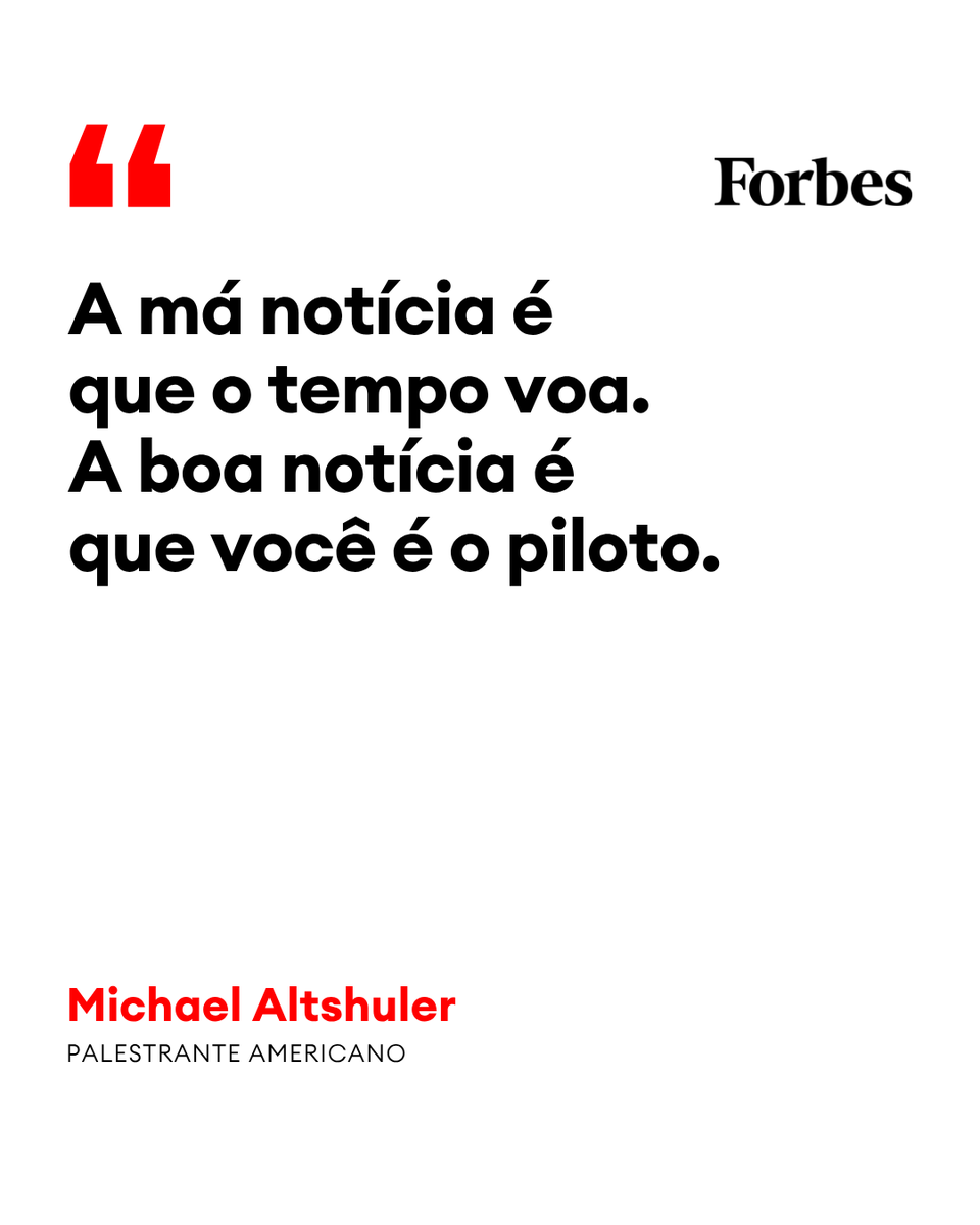 ForbesBR's tweet image. Michael Altshuler é palestrante e autor americano, conhecido por frases motivacionais sobre atitude, produtividade e desenvolvimento pessoal em ambientes corporativos. 

 #MichaelAltshuler #Tempo #Sucesso #Objetivo #FraseDoDia #ForbesBR