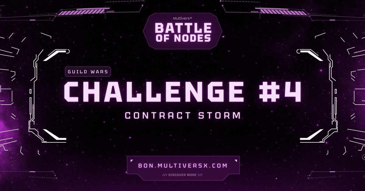 There must be 4 ways to call your contract.

In our most technical Guild Wars challenge yet, go head to head on contract composability.

Four call types, one DEX, one hour.

Prepare for Challenge #4. 👇