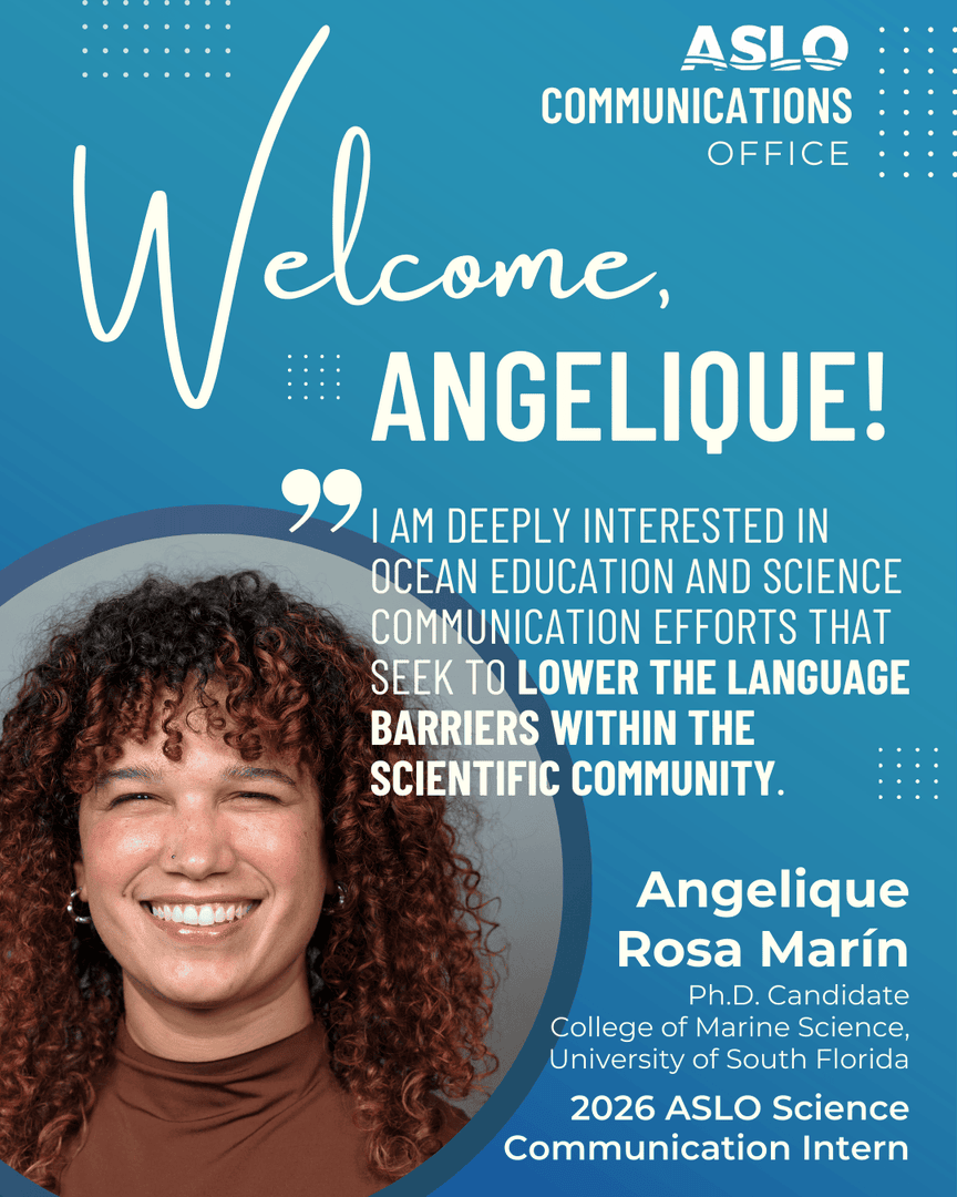 aslo_org's tweet photo. 🙌 We’re excited to welcome our new #ASLO #SciComm Intern Angelique Rosa Marin!
Angelique is a marine ecologist, science communicator, educator, and Ph.D. candidate at the University of South Florida.
She is passionate about advocating for inclusive ocean education, co‑founding initiatives like Code to Communicate and the GeoLatinas blog to support and connect Spanish‑speaking communities in science.
As a LOREX Program alumni, Angelique brings her strengths in mentorship, collaborative writing, and science communication. She's looking forward to engaging with our amazing ASLO community!
Join us in giving her a warm welcome, and find out more about the SciComm Internship:
https://t.co/D16MMOMavh