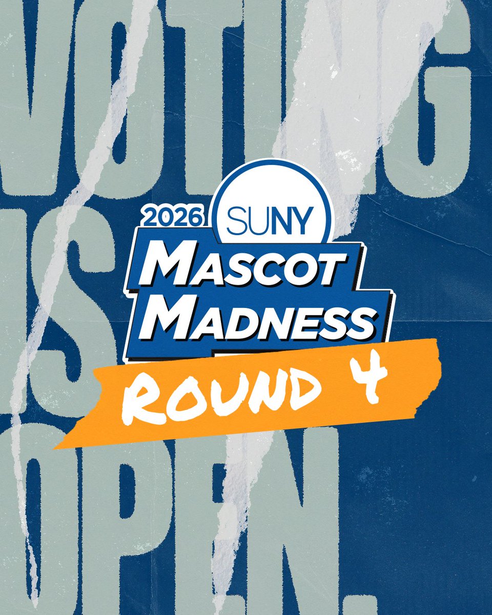 SUNY's tweet photo. It’s SEMIFINALS TIME🔥😤
Our Mascot Madness heavyweights are throwing down, and only two will move on. Who’s punching their ticket to the finals? Vote now through Friday, March 27 at 3pm! https://t.co/nTfygpSjni https://t.co/ZJwWMYMj56