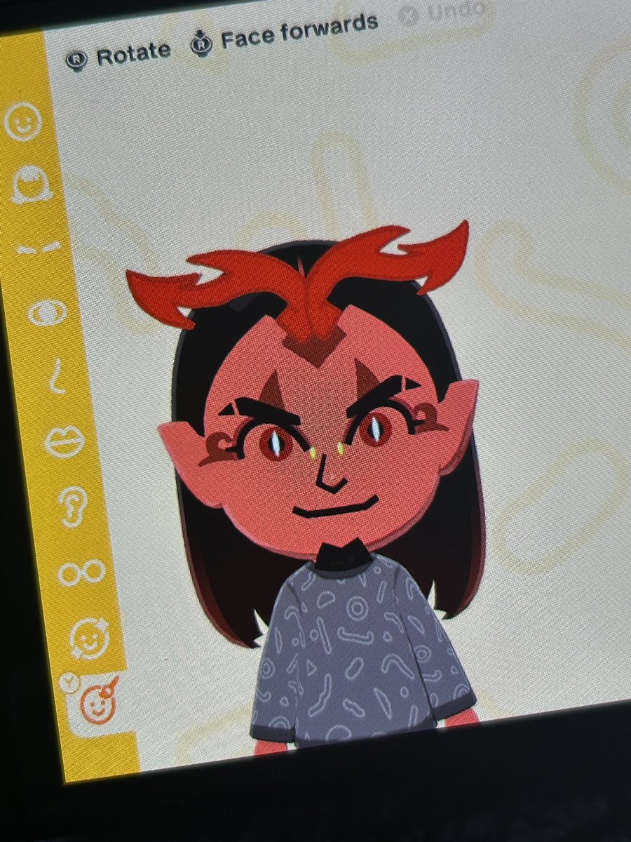 KishyHeartz's tweet photo. Oh he’s so cutely cursed 
#burningspicecookie #tomodachilife https://t.co/7jh7ZEJ7y2