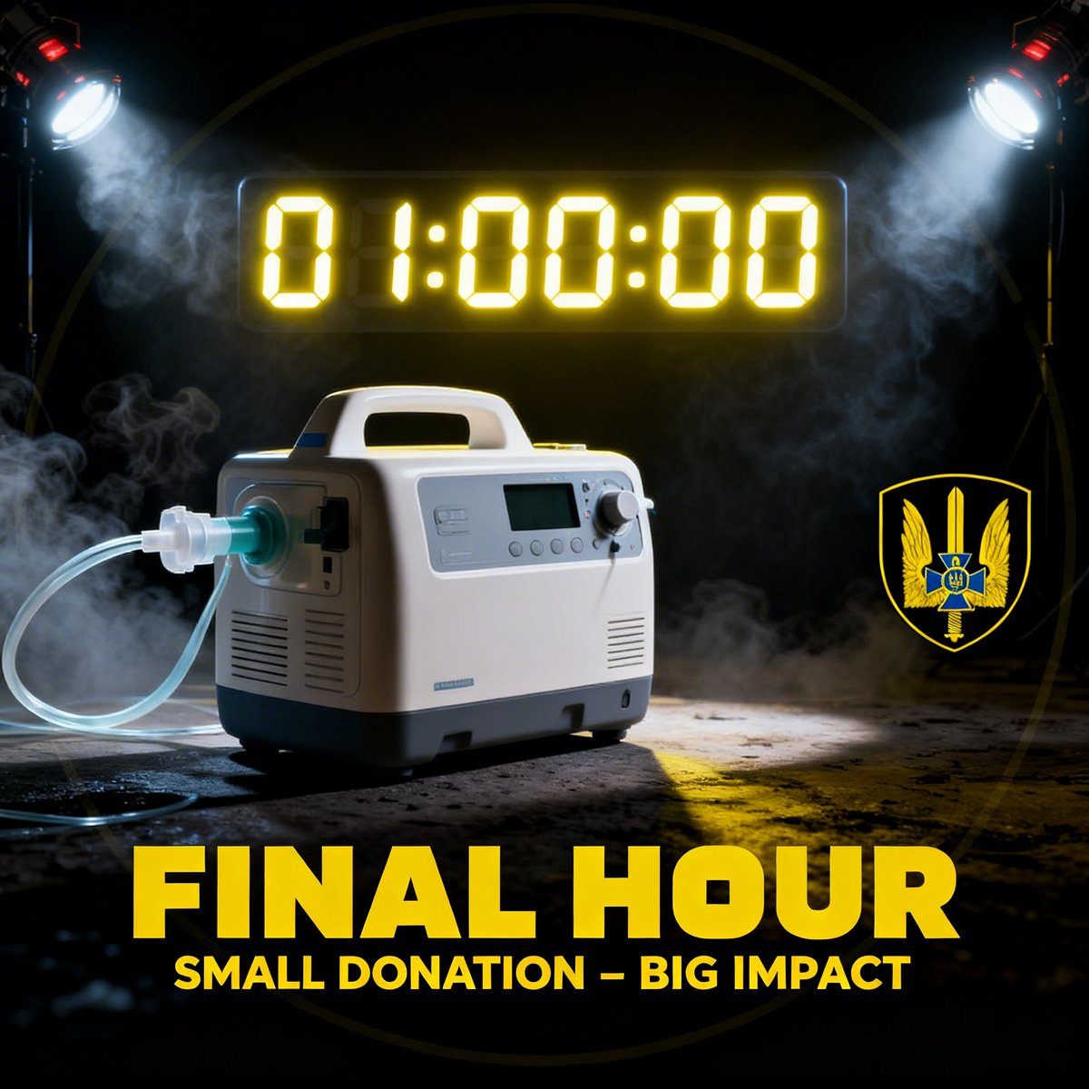 ⚠️ 1 Hour Left - 🌬️ Every Breath Matters 🌬️ - $4,401✅- $9,000🎯

Today, March 25, is Security Service of Ukraine Day (SBU). With just one hour left, we’re standing with SBU Alpha, Ukraine’s elite warriors. On the front line, a single breath can mean life or death. Portable