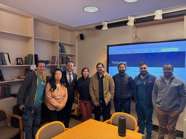 KirillLyapichev's tweet photo. Last week I was honored to visit the Pathology Department at @sunydownstate for Grand Rounds! It was a pleasure connecting with such inspiring residents: Dr. Mathew, Dr. Tez, Dr. Roozdar, Dr. Jafari, Dr. Jarerll, Dr. Agboola, and @KamenievaAnn
#Hemepath #MatchToPath #PathX https://t.co/DwNr6WAIKG