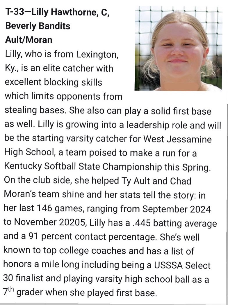 Super excited!! It is a honor to get ranked 33rd in the top 100 with some of the best in the country! <a href="/BBandits2012/">Beverly Bandits Futures 14u Moran/Ault</a> <a href="/LineDsoftball/">Line Drive Media</a> <a href="/ExtraInningSB/">EXTRA INNING SOFTBALL</a>
