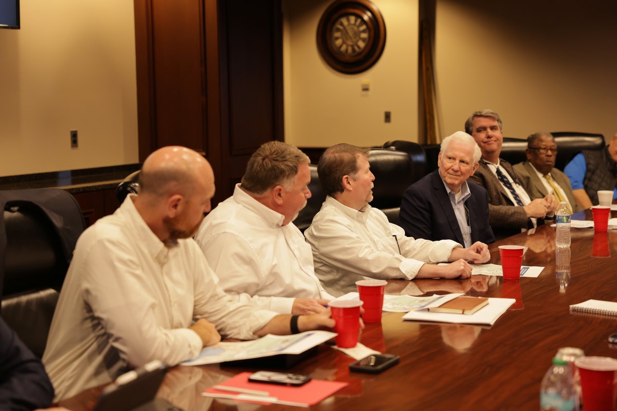 MississippiDOT's tweet photo. Yesterday, MDOT held a meeting with Mississippi Transportation Commissioners and stakeholders on the proposed Interstate 69 project through our state.

The interstate is designed to support international and domestic trade, moving commerce from Mexico to Canada. Since I-69 was designated as a High Priority Corridor in 1991 through the Intermodal Surface Transportation Act (ISTEA), efforts to build out the full project have faced funding limitations.

Providing attendees with the I-69 project history and recent conversations he had with Mississippi Delegates in Washington D.C., Delta Council representative Frank Howell presented at the meeting, which was also attended by Former U.S. Senate Majority Leader Trent Lott via teleconference.

📄 READ MORE: https://t.co/HAEJ1ILuaa

.
#MShwys #I69 #MSleg #MSDelta #Infrastructure #WorkingForYou @MSDeltaStrong