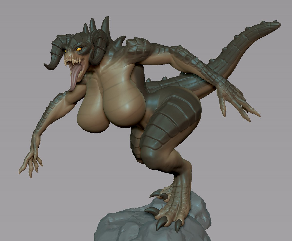 Mommy Deathclaw is on the prowl for some Man-Meat
Progress for the next figure