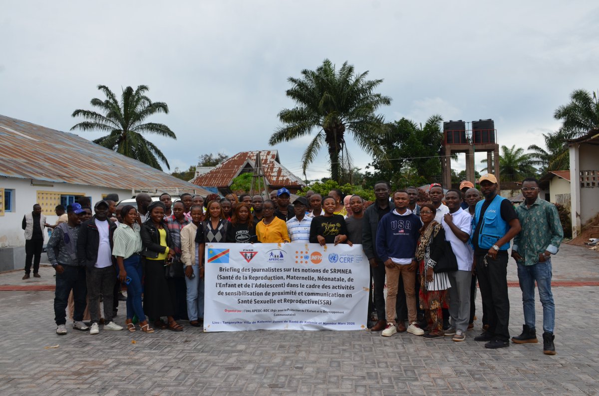 Apedcrdc's tweet photo. APEDC/RDC, avec l’appui financier de l'UNFPA/CERF, organise à Kalemie un briefing de deux jours pour renforcer les capacités des @journalistes en santé @sexuelle et @AdvReproduction 

@UNFPARDC @Journaliste https://t.co/JsRBQ4tRaX