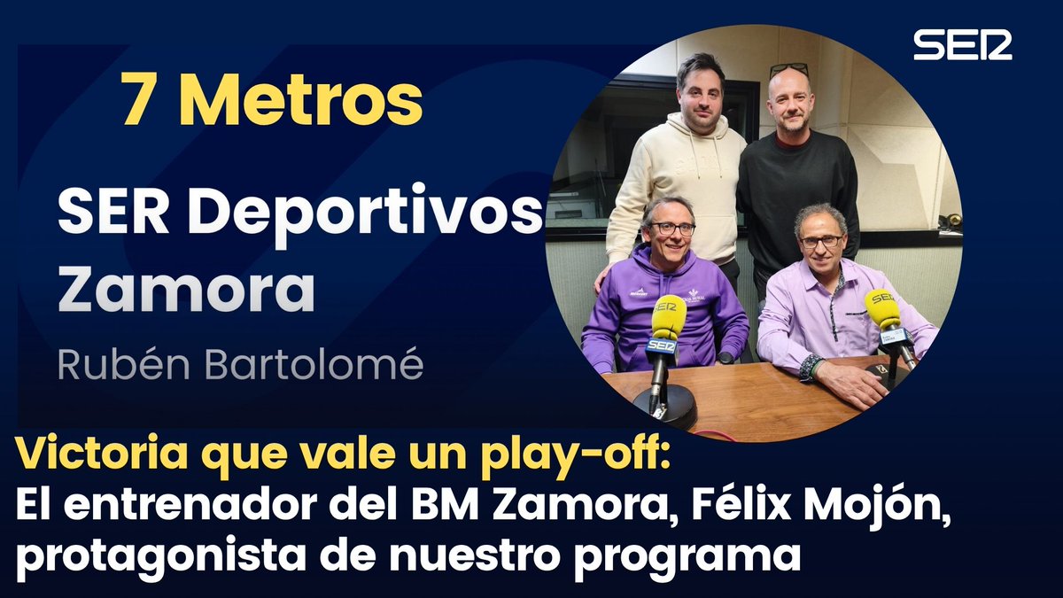 🔉AUDIO | 2⃣5⃣de marzo:

7⃣ metros | 🟢🔵 Victoria ante Vetusta que clasifica al <a href="/BalonmanoZamora/">Balonmano Caja Rural de Zamora</a> para el play-off:

🗣️ Lo analizamos con  👇

👨 <a href="/antoniosemura/">Antonio Sánchez Martín</a> 
✍️ <a href="/CarlosToyos_/">Carlos Toyos</a> 
🤾Félix Mojón, entrenador del equipo 

👉#RZSerPodcast, ¡dale al play!:
🔗 goo.su/I6EvY