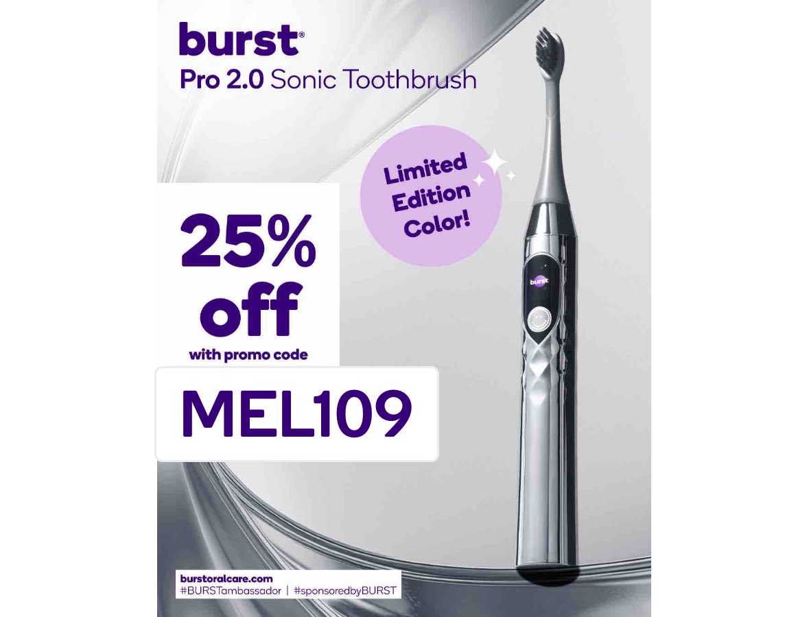 Platinum Silver just dropped — our sleekest, most luxe colorway yet. Snag the Pro 2.0 Sonic Toothbrush in this high-shine finish and score an additional 25% off with my professional promo code MEL109. #BURSTambassador #sponsoredbyBURST 
burstoralcare.com/collections/bf…