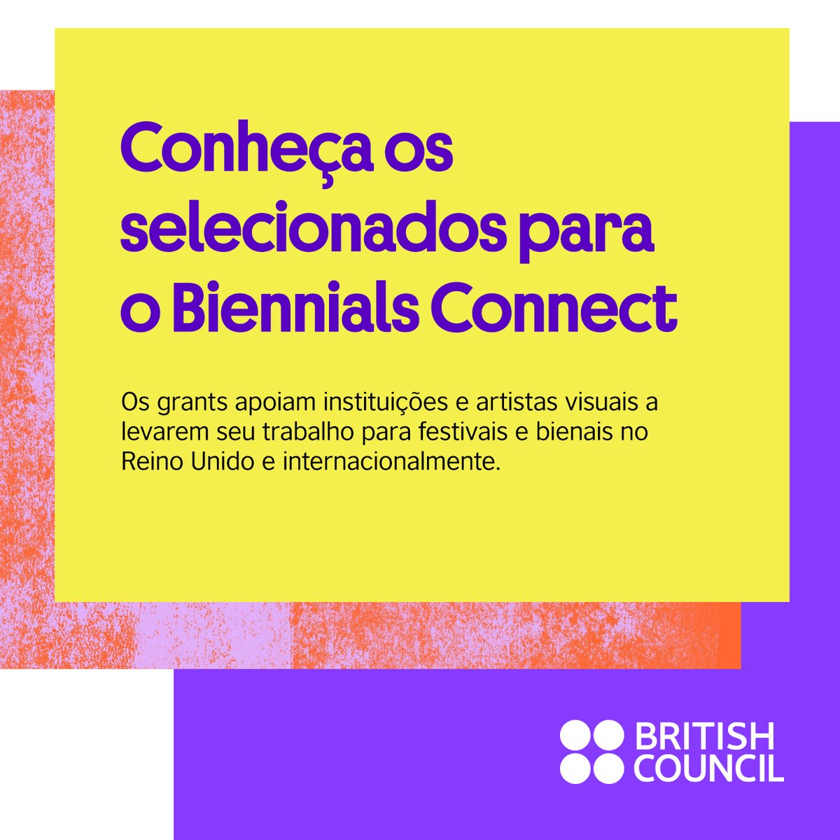 brBritish's tweet photo. ✨ Conheça os projetos do Biennials Connect deste ano!
Estamos mais uma vez apoiando a participação de artistas visuais em festivais e bienais no Reino Unido e ao redor do mundo.

https://t.co/amPBg6lf0c https://t.co/TQRRQTdCYE