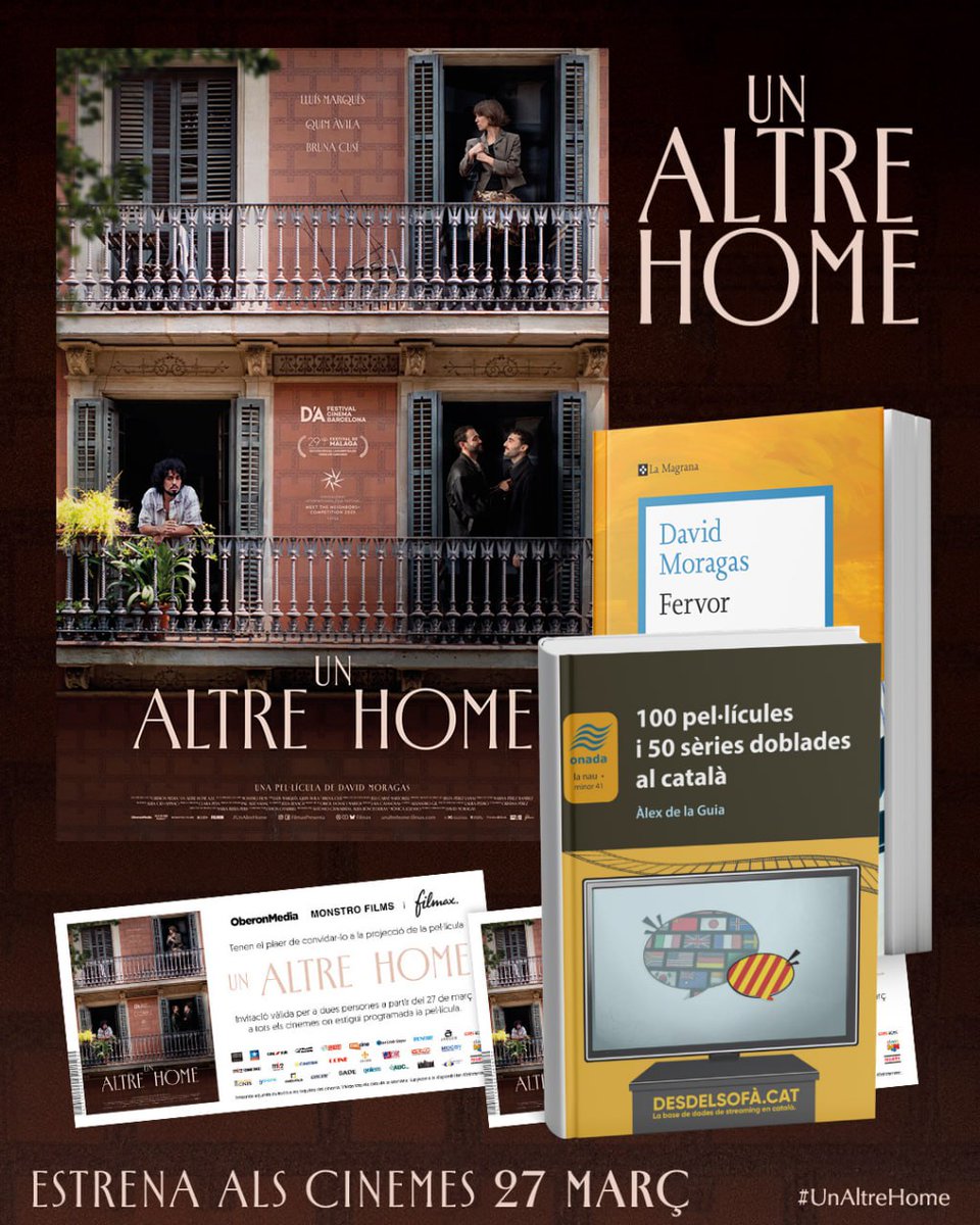 Desdelsofa_cat's tweet photo. 📚SORTEIG🍀

Sortegem un lot amb: un exemplar del llibre "100 pel·lícules i 50 sèries doblades al català" i "Fervor" i 1 entrada doble per veure #UnAltreHome.

1⃣ Fes RT
2⃣ Segueix a @Desdelsofa_cat @filmax i @adelaguia_cat

ℹ️ Fins al 25 de març a les 23:59 h https://t.co/O8S6DI20Kf