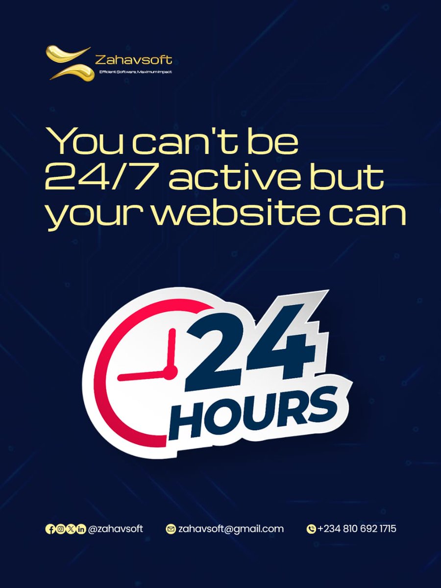 zahavsoft's tweet photo. You can't be 24/7 active but your website can.

Save yourself some time and build a very functional website that can meet up with your business processes even in your absence.

Send us a DM let's build something functional for you 

#zahavsoft #busyCEOs https://t.co/uFx8NxuOZY