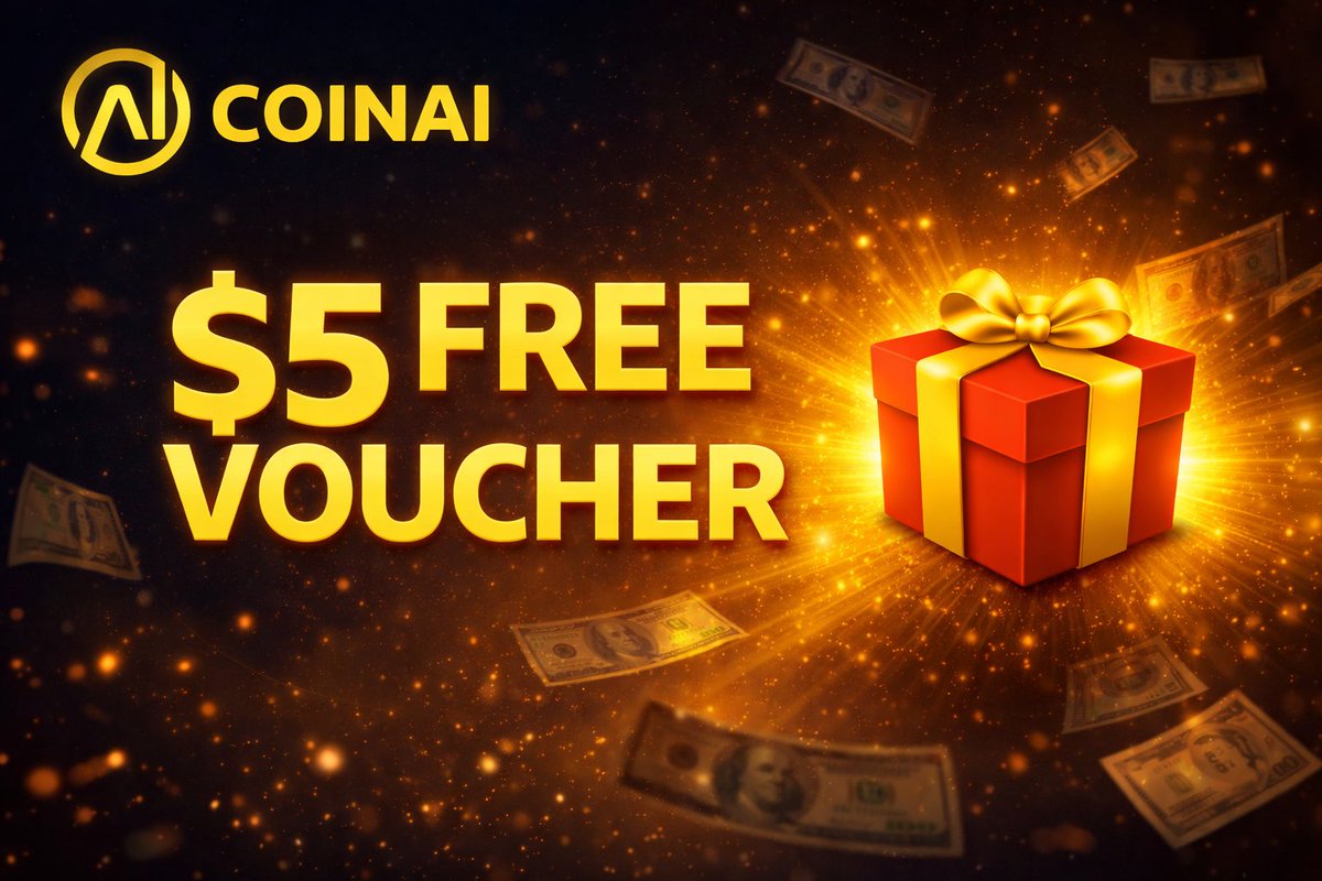 🎁 FREE $5 VOUCHER
⚡ Only for 100 users — First come, first serve!

To Enter:
1️⃣ Follow <a href="/coinai_official/">Coinai</a>
2️⃣ Like &amp; RT
3️⃣ Tag 5 friends &amp; comment your COINAI UID