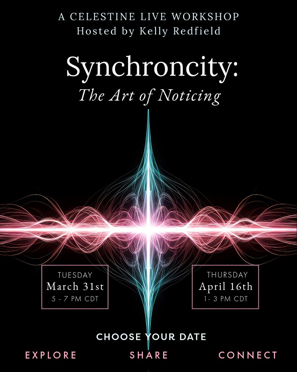 James_Redfield's tweet photo. If you’ve been thinking about joining our Synchronicity Workshop, there’s still time to sign up.

Kelly's leading this event, and I know she’s really looking forward to bringing people together to explore how synchronicity shows up in our lives — often in ways we don’t expect.

You can find full details here:
https://t.co/La38TNyxnt