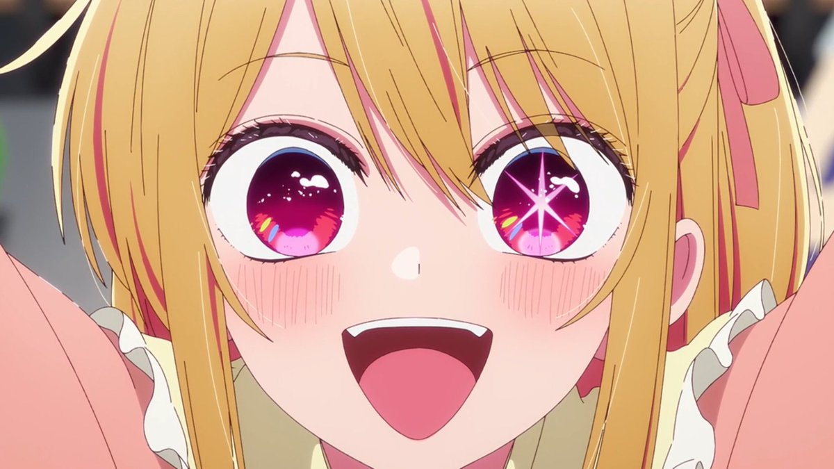Kokoro_Shoyo's tweet photo. Os olhos nesse anime são coisas que realmente adoro.

 Você consegue saber o que estão sentido apenas pela cor e formato das estrelas e e isso é genial. https://t.co/EDnn3JeDkJ