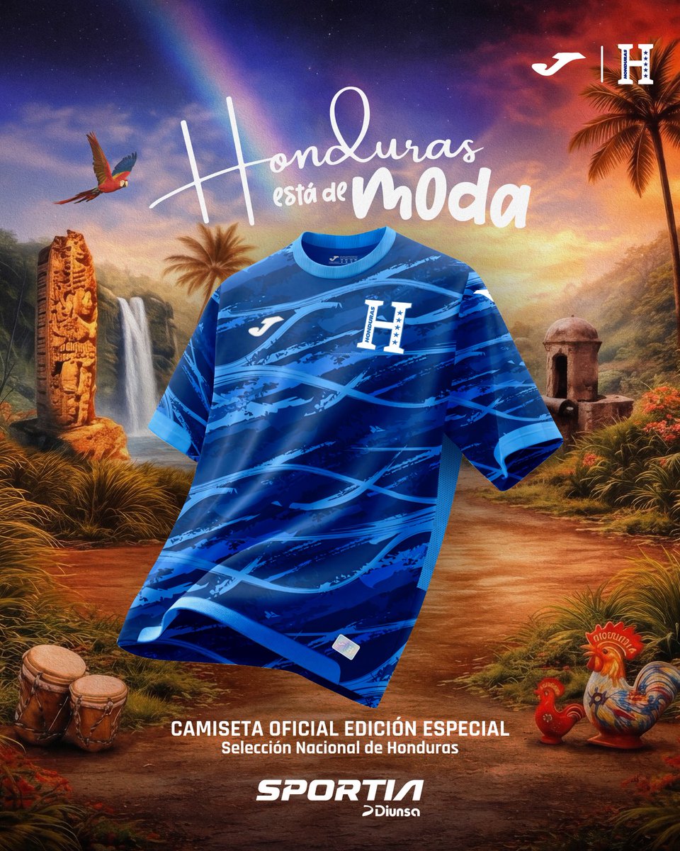 Honduras se lleva en el pecho
y se siente en el corazón. 💙🇭🇳

📍 Ya disponible en Diunsa y Sportia