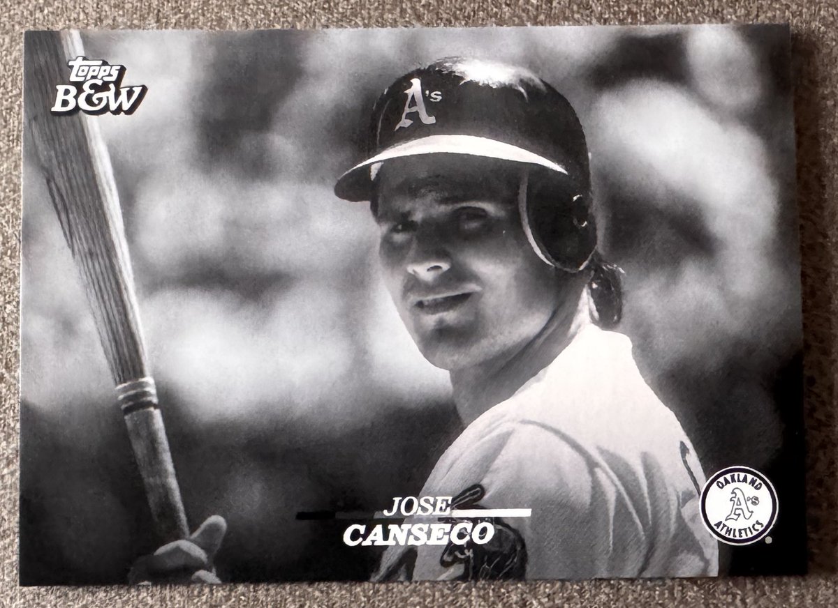 CansecoCards's tweet image. 1,276. 2024 TOPPS BLACK &amp;amp; WHITE #85

Topps really pulled some great black and white horizontal shots for Jose, on the heels of yesterday’s 2023 edition. It almost looks like Jose is looking at the third base coach going, “This is a joke, right? You’re asking me to BUNT???” 1/2