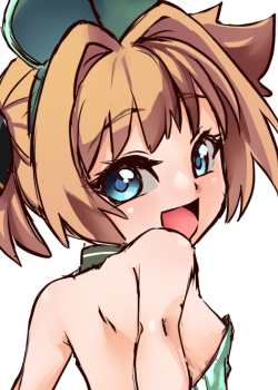 ラフを加筆して色を置きました。
色ラフはフォローすることで見ることができます。 