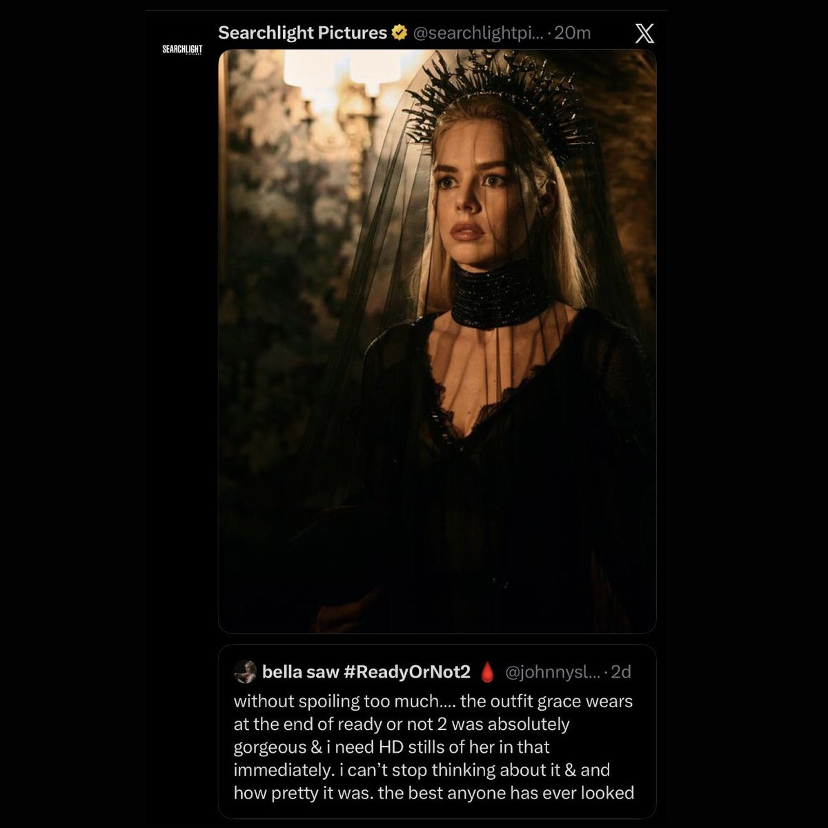 bella saw #ReadyOrNot2 🩸 tweet media