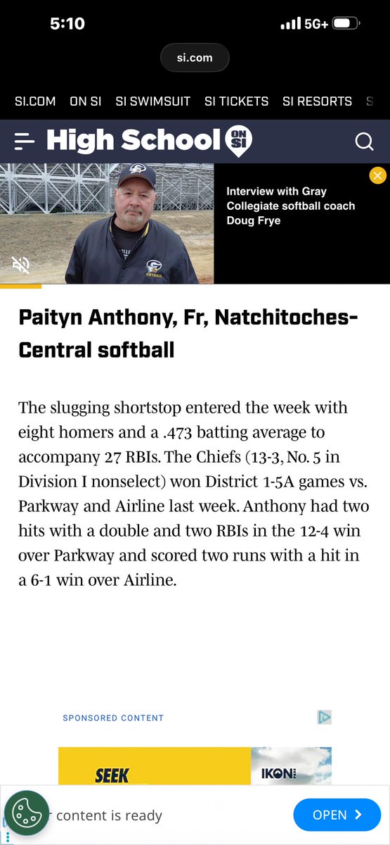 Paitynanthony09's tweet photo. Grateful to have been a nominee as Louisiana Highschool Athlete of the week! (Week: March 16, 2026).  

https://t.co/IfyTz8aS7q https://t.co/fxmJe3CsWt