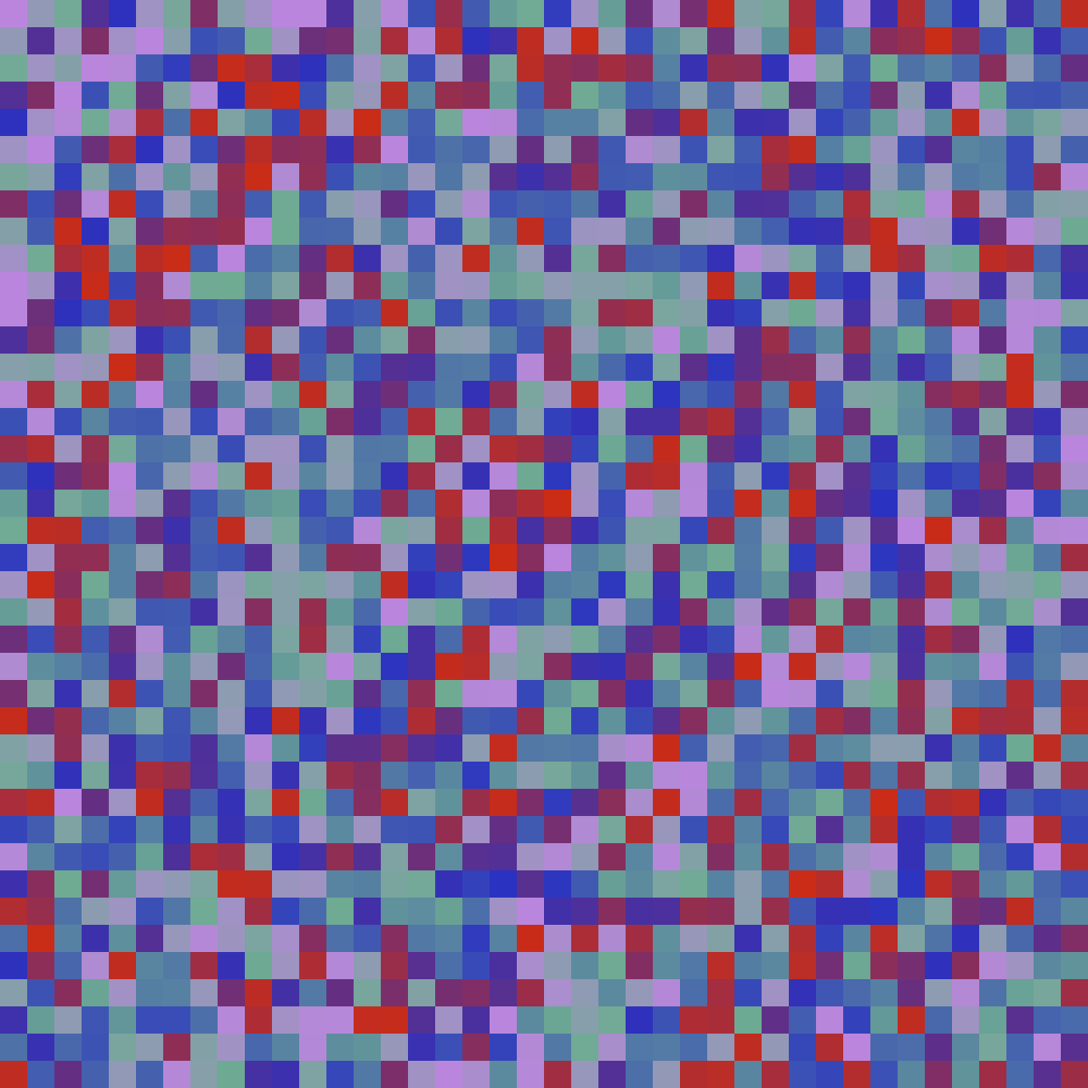 🤖 Beep beep! Check out this colorful pixel art.

🎨 Colors used: #bb85de, #6eab92, #2a31c1, #cb2c15

#twitterbot #pixelmuse #pixelart #digitalart #8bit #art #generativeart