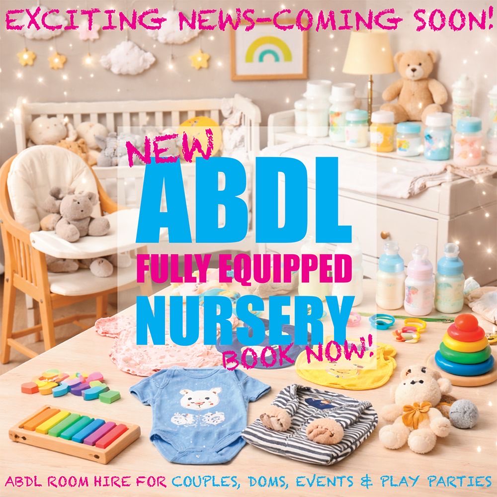 NEW and COMING SOON! ABDL Nursery play space, for hire for private bookings for Couples, Doms, Events &amp; Parties and more! Fully equipped, 5 mins J9 M6, West Bromwich. For info and bookings contact <a href="/KinkMinistry/">Ministry Studios</a> now!