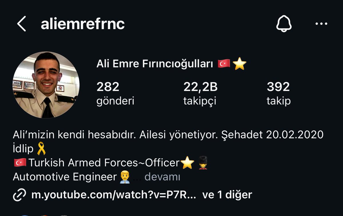 Ali benim sevdiğim çok çok güzel bir çocuktu, arkadaşımdı. Hataylı ve şehit oldu. Onun ismini verebiliriz ❤️ Ha olmazsa da onun için de yaparız bir orman