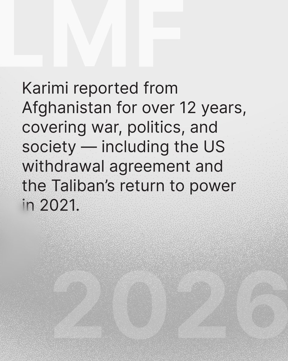 LvivMediaForum's tweet photo. @karimi_shafi is an award-winning Afghan multimedia journalist who has reported on Afghanistan for over a decade, including the 2021 Taliban takeover. He is also a speaker at LMF 2026.

Register for the conference: https://t.co/YqeikRWbR3 https://t.co/Mug6aKJcHq