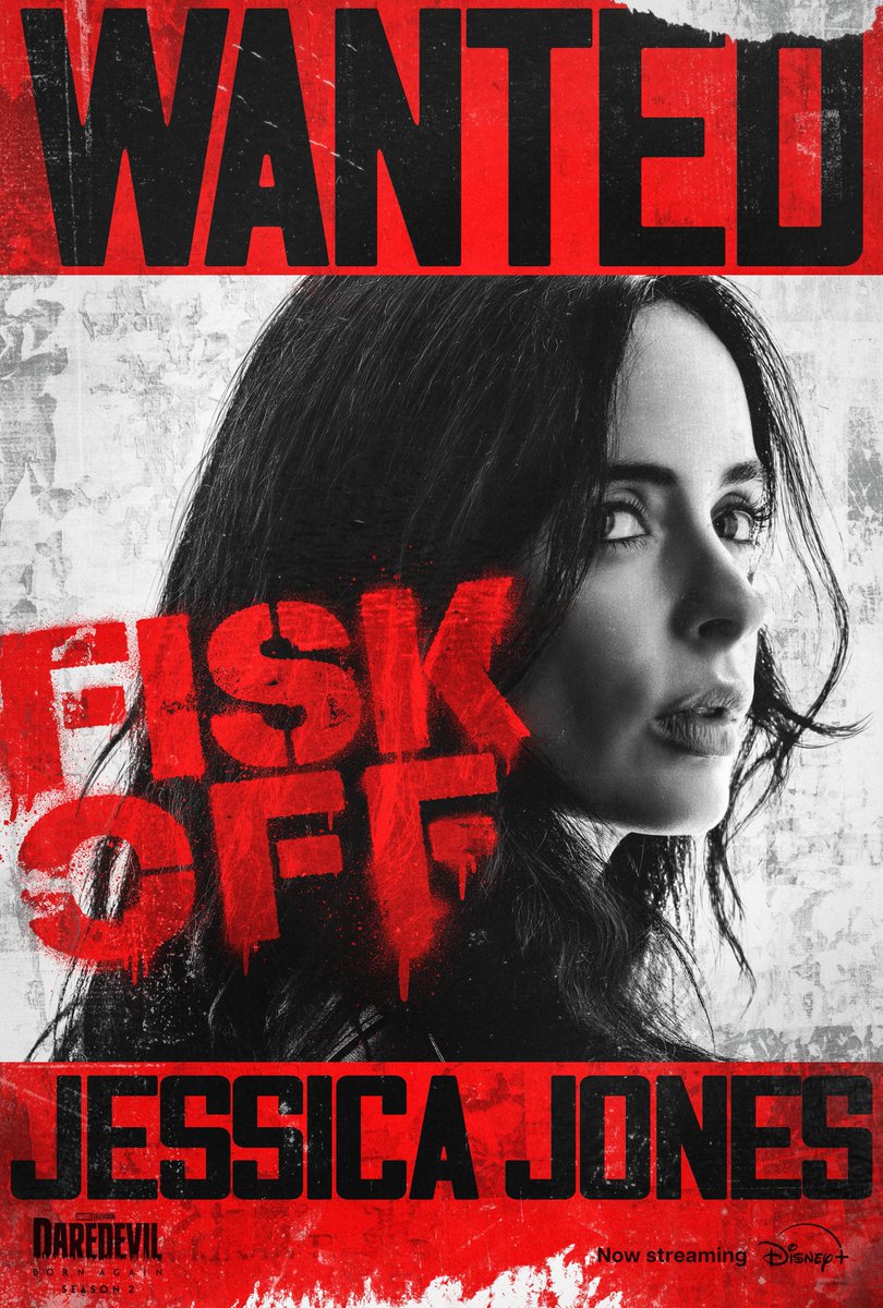 ReJessicaJones's tweet image. Jessica Jones is back 🔥
Krysten Ritter looks straight up lethal in this new wanted poster.
Eyes full of rage and ready to end Fisk.
Can’t wait to see her in Daredevil: Born Again 💜
Who else is hyped?
#JessicaJones #DaredevilBornAgain