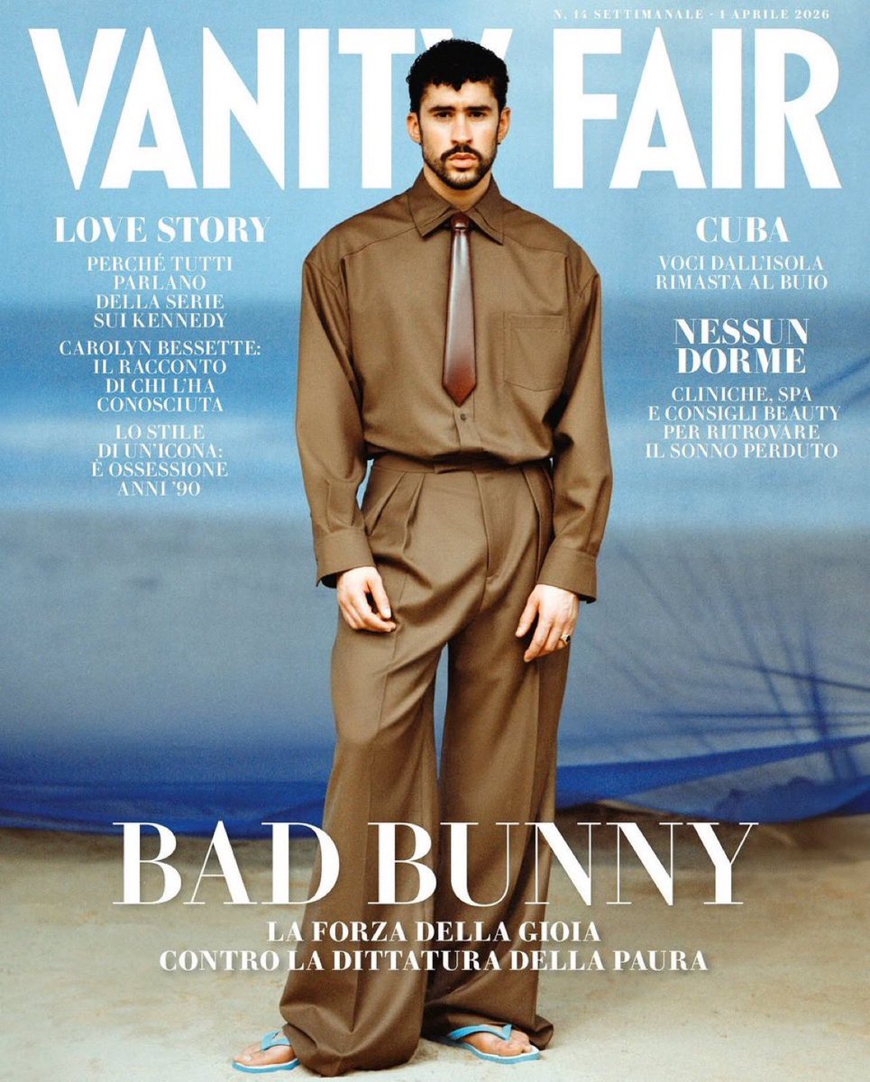 badbunnycl_'s tweet photo. Bad Bunny en la portada de Vanity Fair Italia 🇮🇹 https://t.co/PqxQYRq6a3