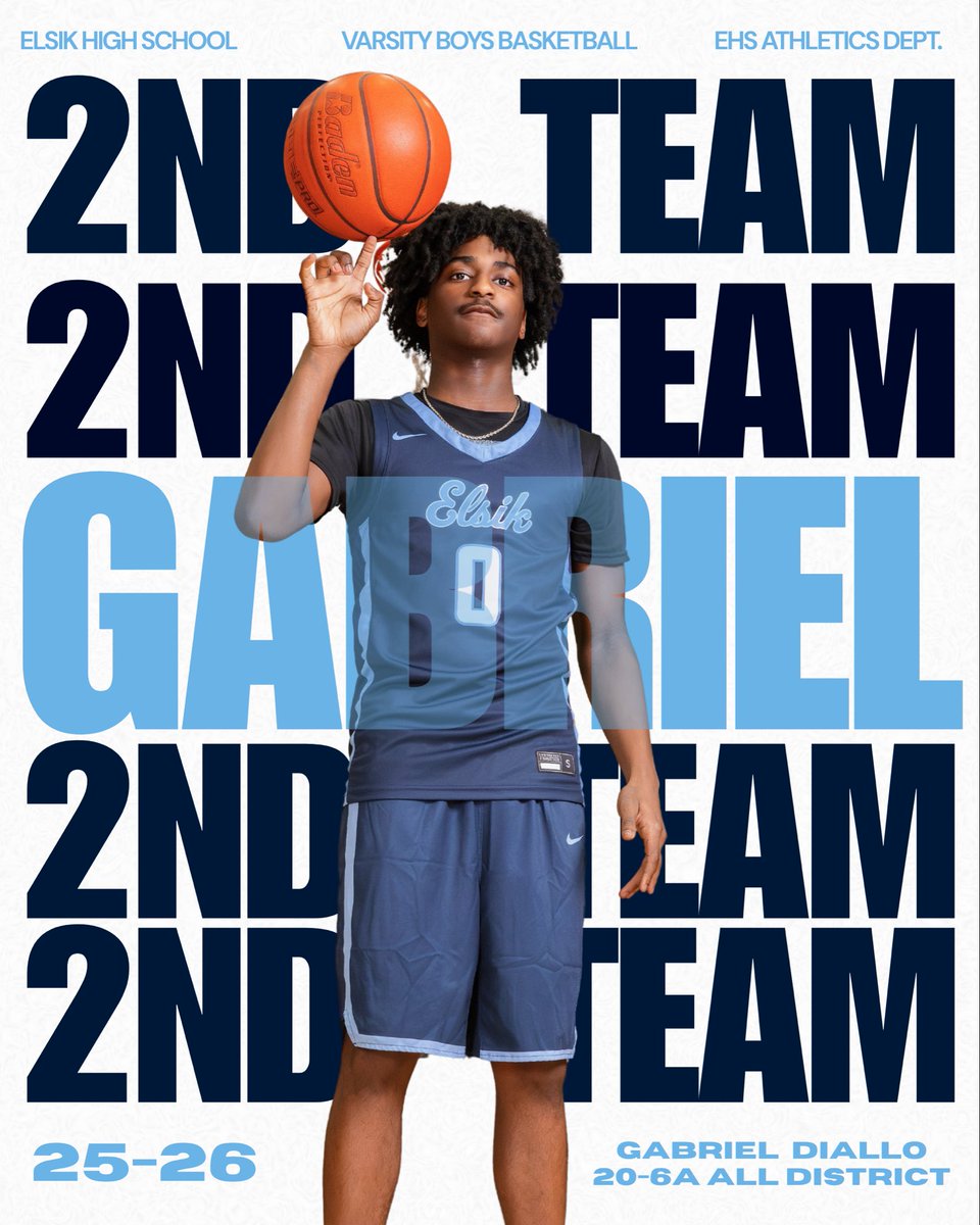 ElsikRamsHoops's tweet photo. Gabriel Diallo β 2nd Team All-District ππ₯
Knockdown shooter who stretched the floor and made defenses pay. Stayed ready and delivered all season. #MightyRams #AllDistrict @ElsikHighSchool https://t.co/GfByYhxoz9