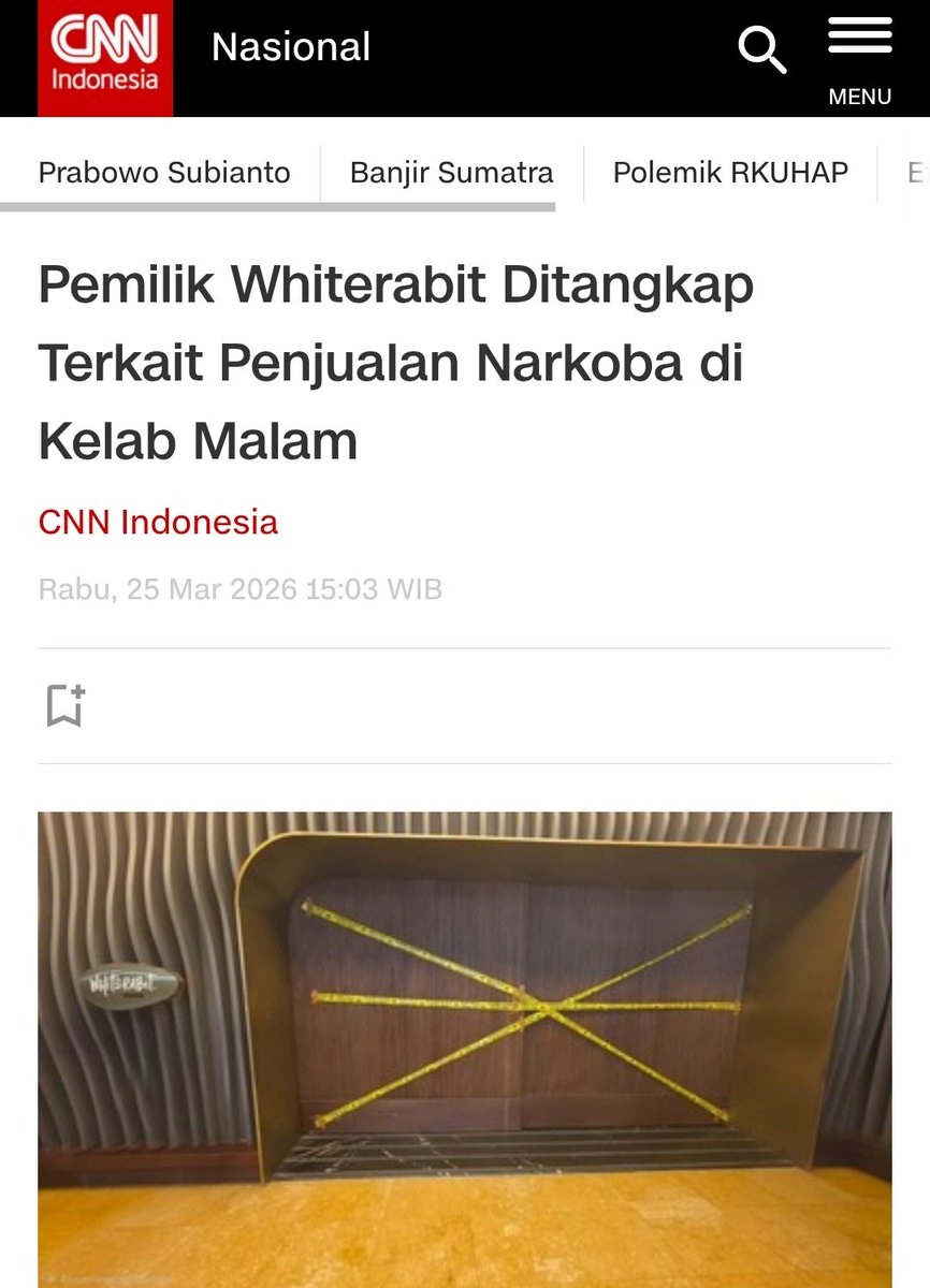 Bareskrim Polri menangkap Manajer dan pemilik kelab malam Whiterabit di Jakarta Selatan (Jaksel) terkait kasus peredaran narkotika di tempat hiburan malam (THM).
