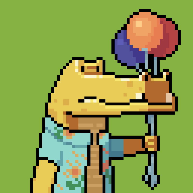 Toothy Greetings 🐊💚 tweet media