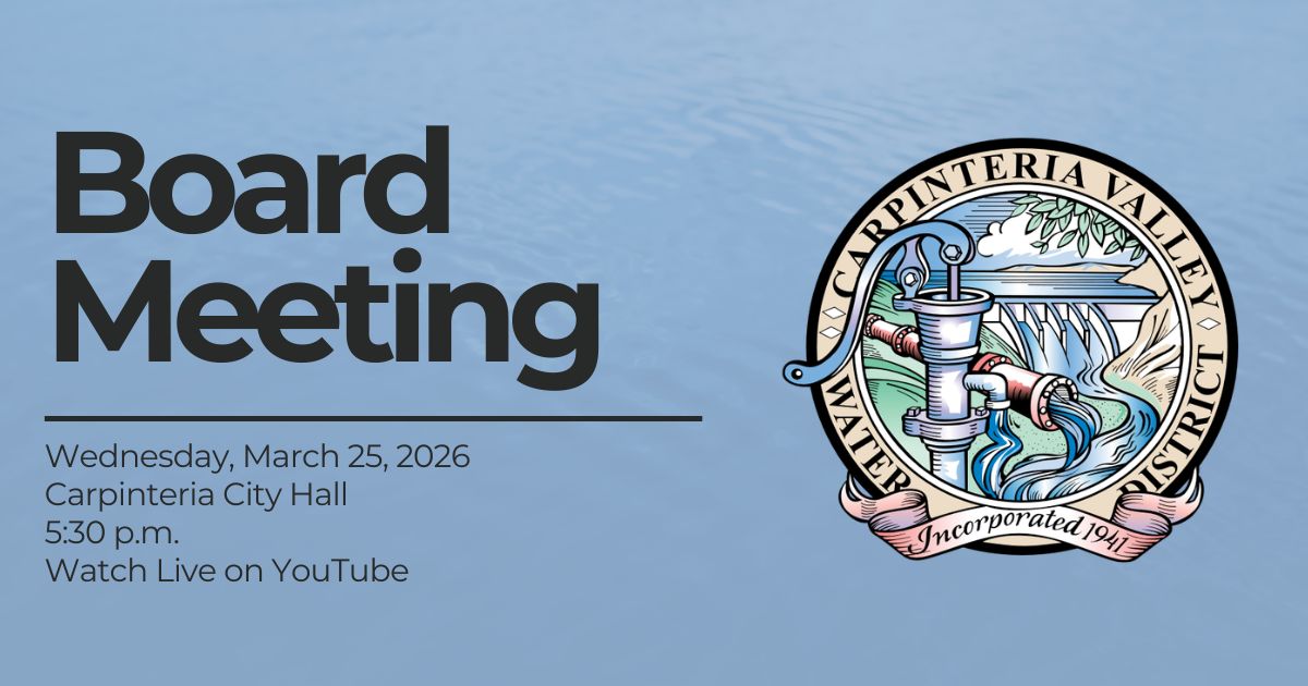 Carpinteria Valley Water District tweet media