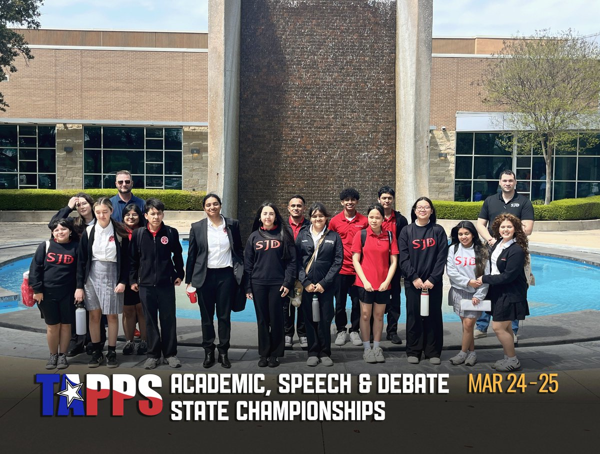 Wishing our Saints TAPPS Academics Team the very best as the continue at State today! 😇📚 Competing in 11 events—finish strong! 💪 Stay tuned for results!

#HalosUp #SaintStrong #TAPPSAcademics