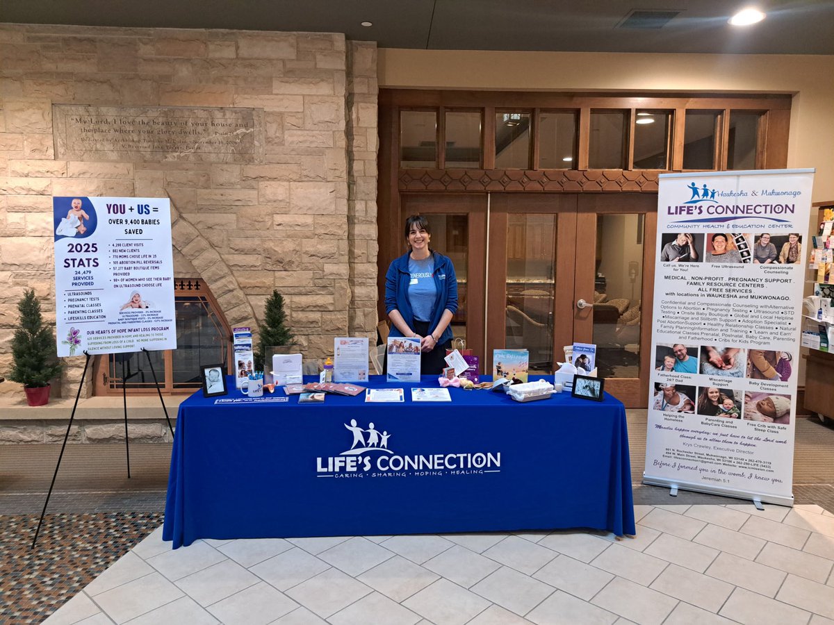 LifesConn's tweet photo. Thank you St. Jerome Parish for inviting us to your Pro-Life Sunday!!  We love sharing our mission and miracle stories with so many people. Thank you for all the love &amp; support.  

#lifesconnection #ProLifeSunday #thankyou https://t.co/H3BFyjdqza