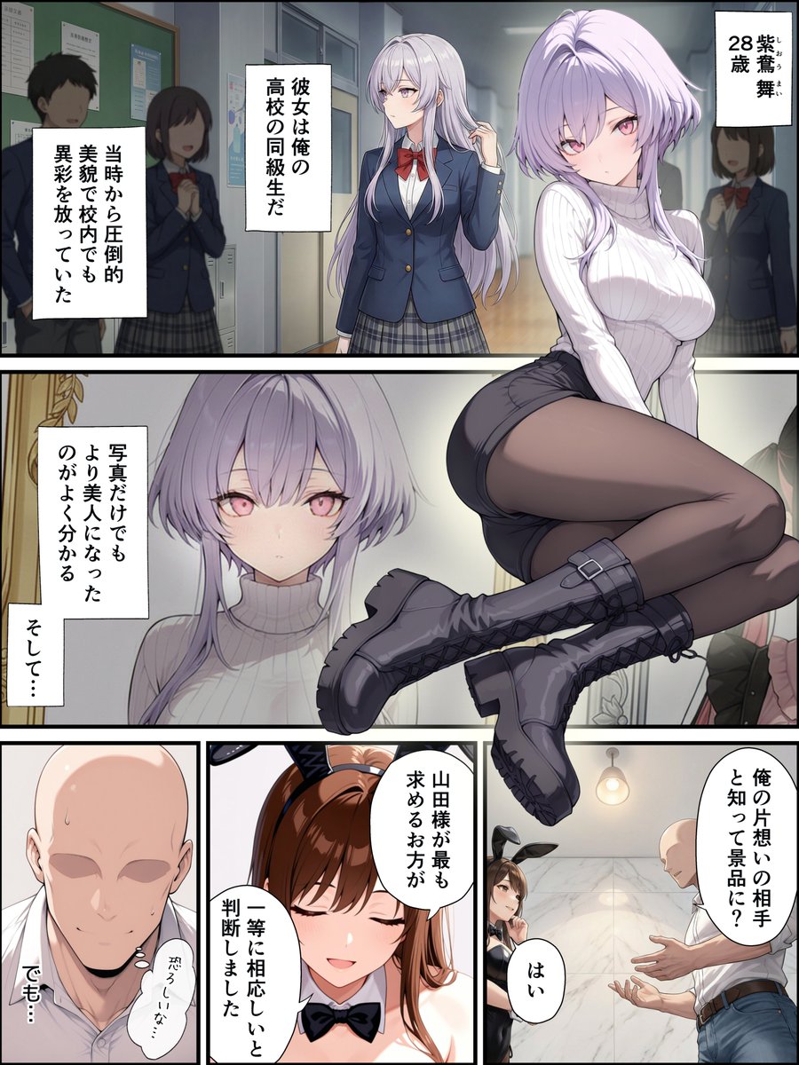 一獲千女〜女が当たる宝くじで一等を当てた男〜【片想いしていた同級生編】(しゃる)｜無料エロ漫画試し読み