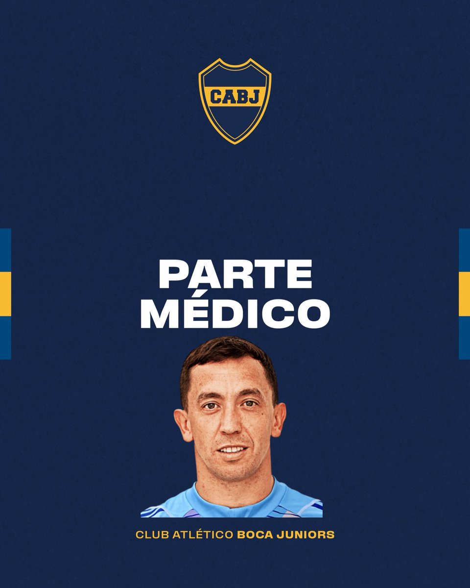 DamianAG3031492's tweet photo. 🚨AHORA | #ParteMedico de #Boca:

▶️Agustín #Marchesín presenta una lesión GRADO 3 del aductor derecho. https://t.co/3zBmW3O5tV