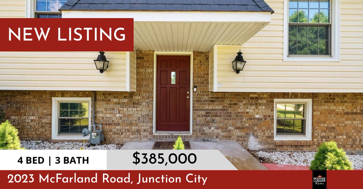 Your home search ends here 🔍! Check out this new 4 bedroom, 3 bathroom listing and give Amanda a call at (620) 290-2042 for more information and to schedule a showing or send it to anyone you know who might be interested!

Mathis... homeforsale.at/2023_MCFARLAND…